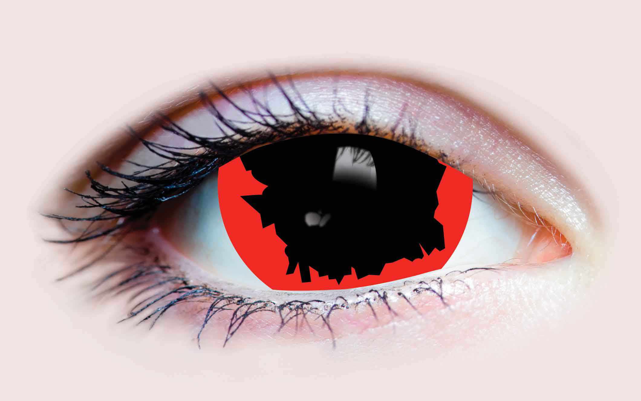 Primal Red Witch lentilles couleur rouge noir 15,2 mm