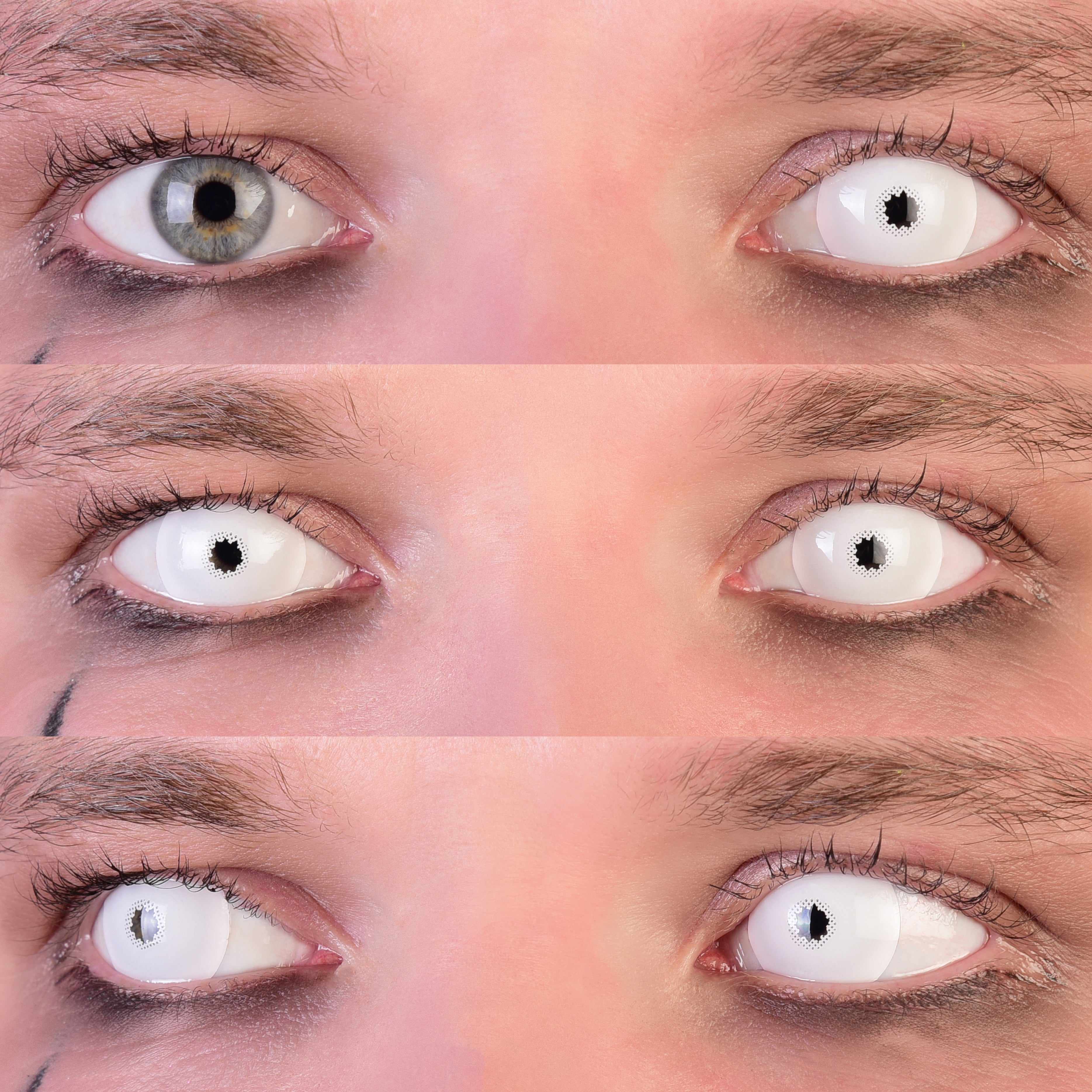 PRIMAL White Mini Sclera lentilles de couleur blanc