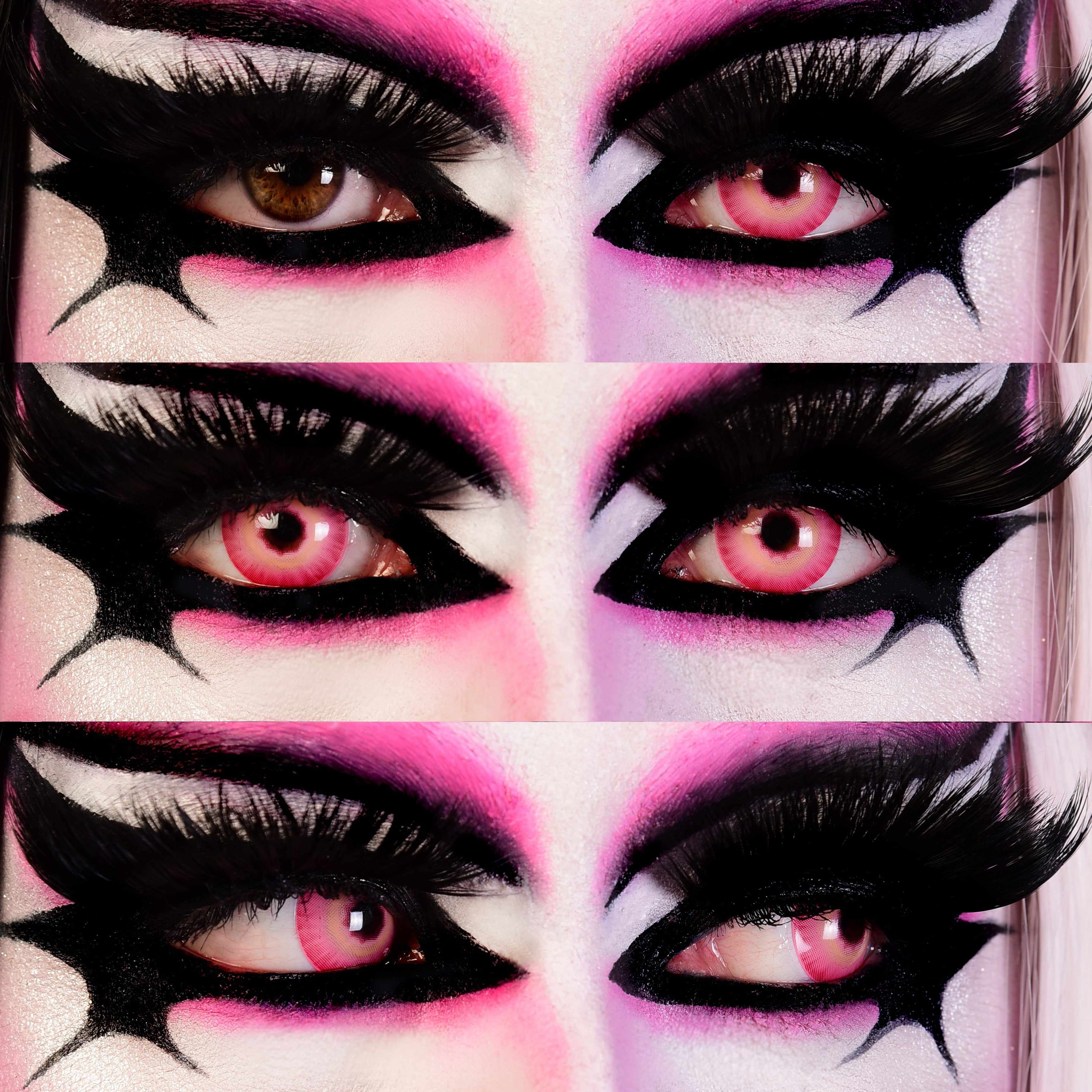 Primal Jinx lentilles cosplay rose mini scléra