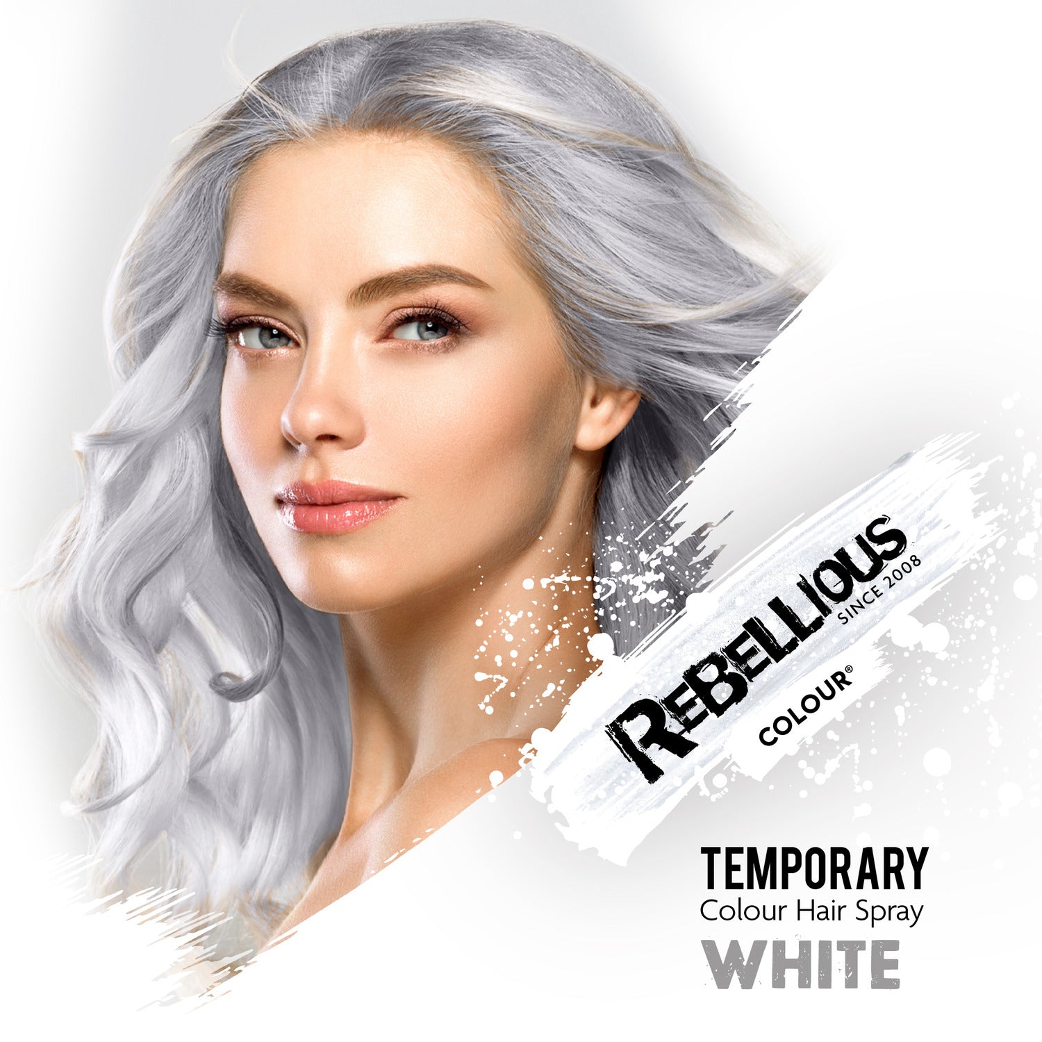 Rebellious Blanc spray colorant cheveux lavable 125ml
