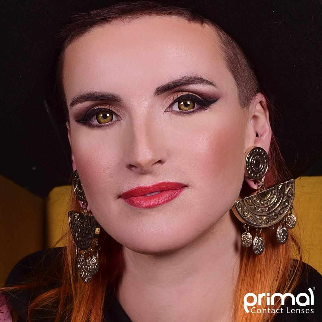 Primal Temptress Chestnut lentilles marron miel 14.5 mm