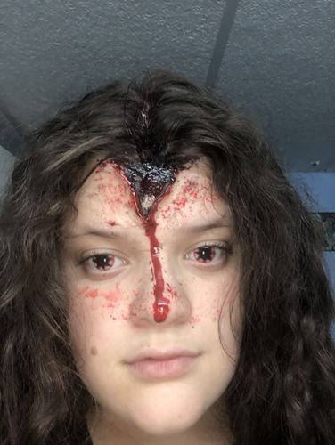 PRIMAL Doom lentilles rouges cosplay post-apocalyptique