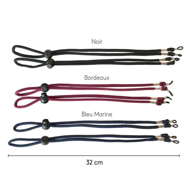 JHB 256 cordon lunettes sport lycra 32 cm lot 12