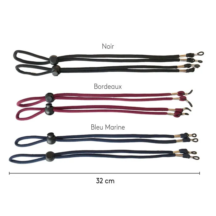 JHB 256 cordon lunettes sport lycra 32 cm lot 12