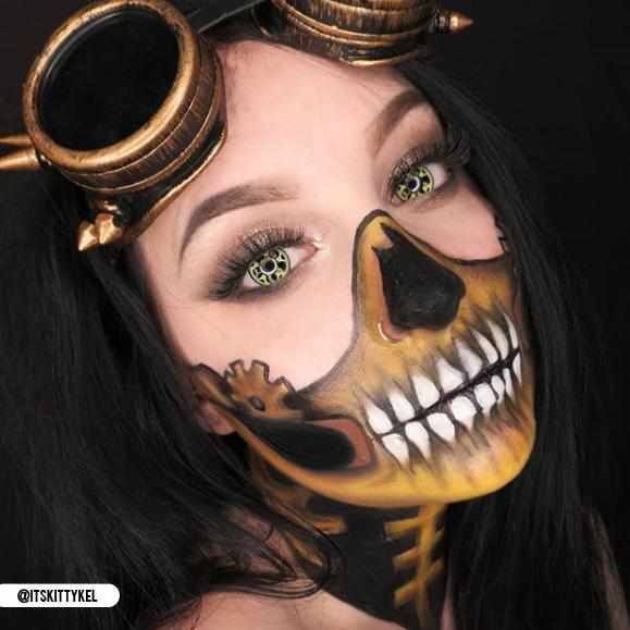 PRIMAL Steampunk Gold lentilles fantaisie dorées opaques