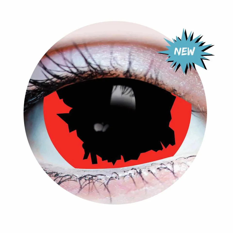 Primal Red Witch lentilles couleur rouge noir 15,2 mm