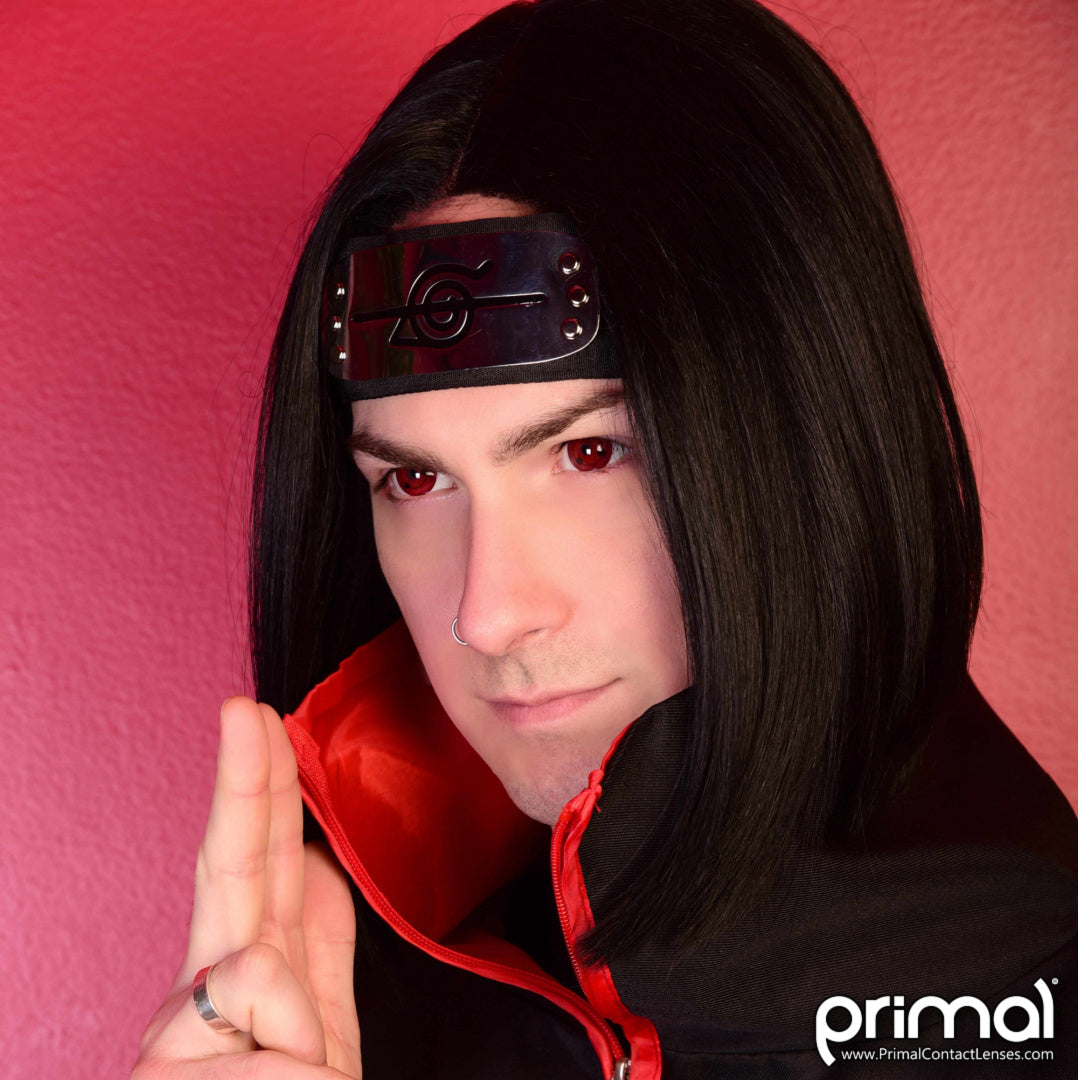 PRIMAL Sharingan lentilles rouges cosplay anime
