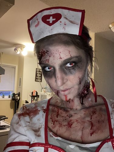 PRIMAL Undead lentilles blanches zombie cosplay