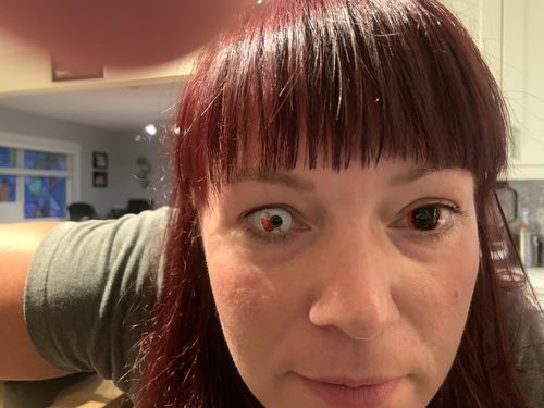 Primal Red Witch lentilles couleur rouge noir 15,2 mm
