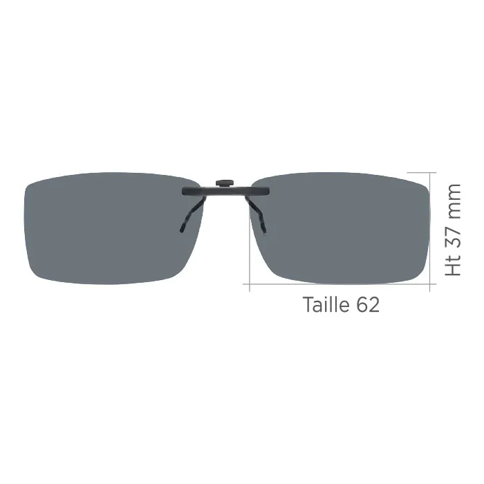 JHB 167R polyclip clip solaire polarisant Cat.3 taille 62