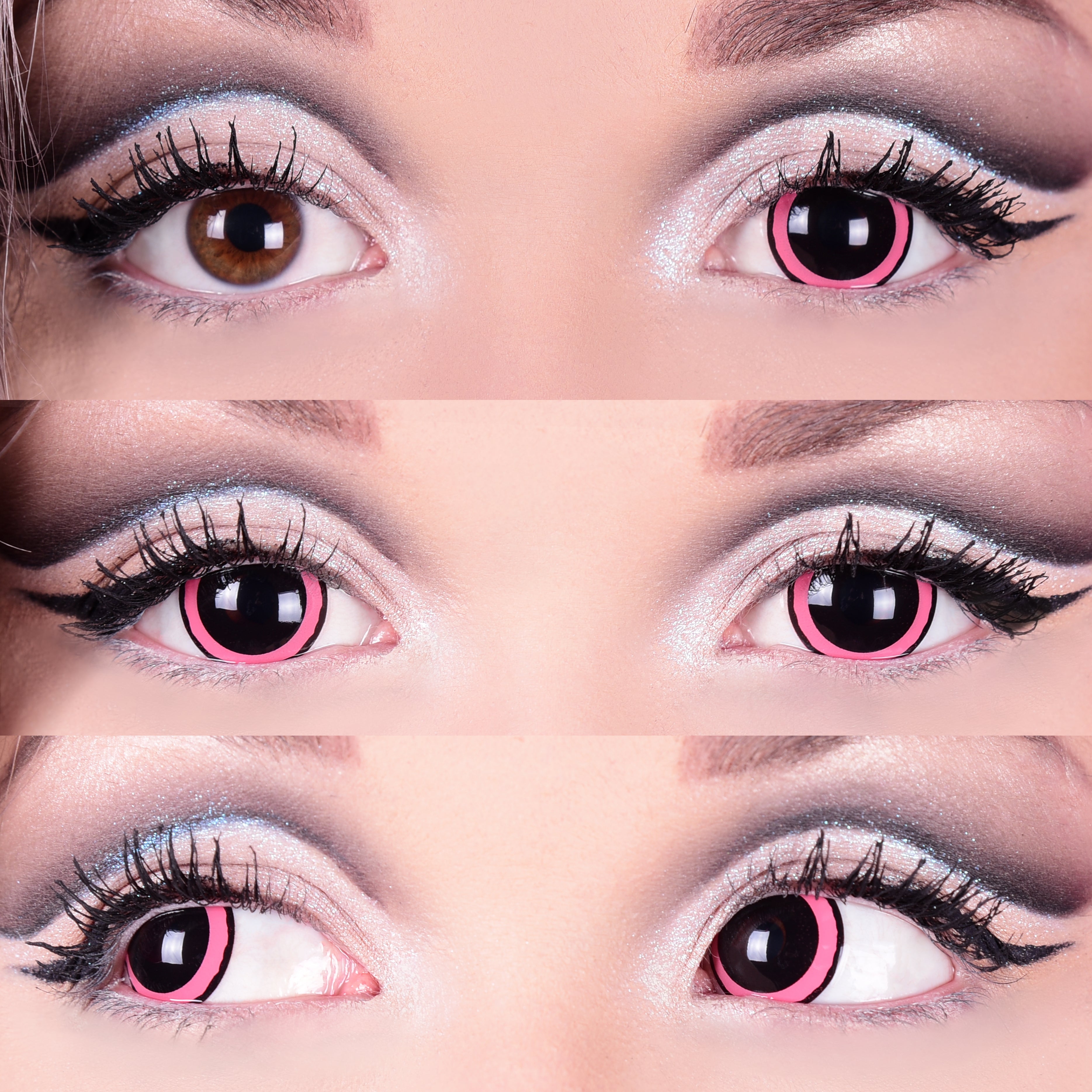 Primal Acid I lentilles couleur rose noir mini sclera
