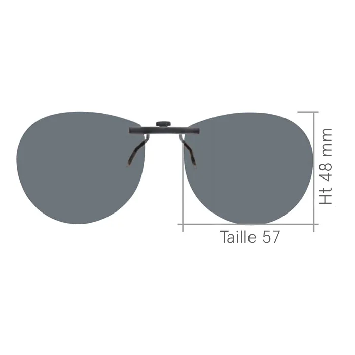 JHB Polyclip 166R clip solaire polarisant taille 57