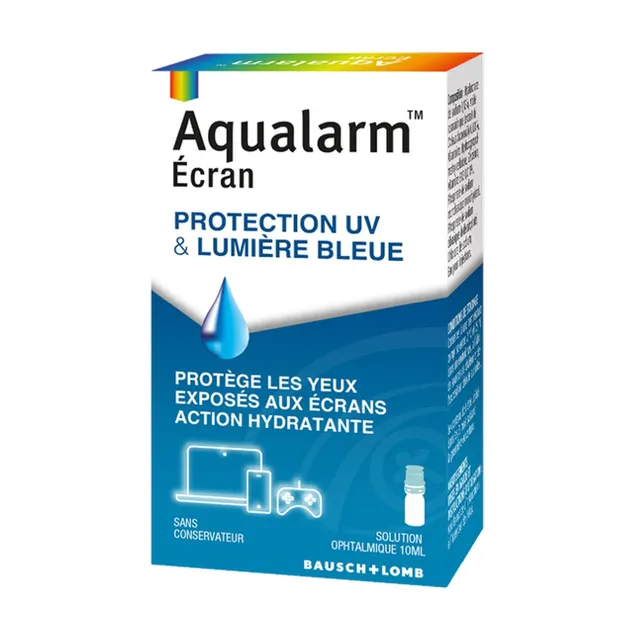 Aqualarm Écran collyre yeux secs 10ml lumière bleue