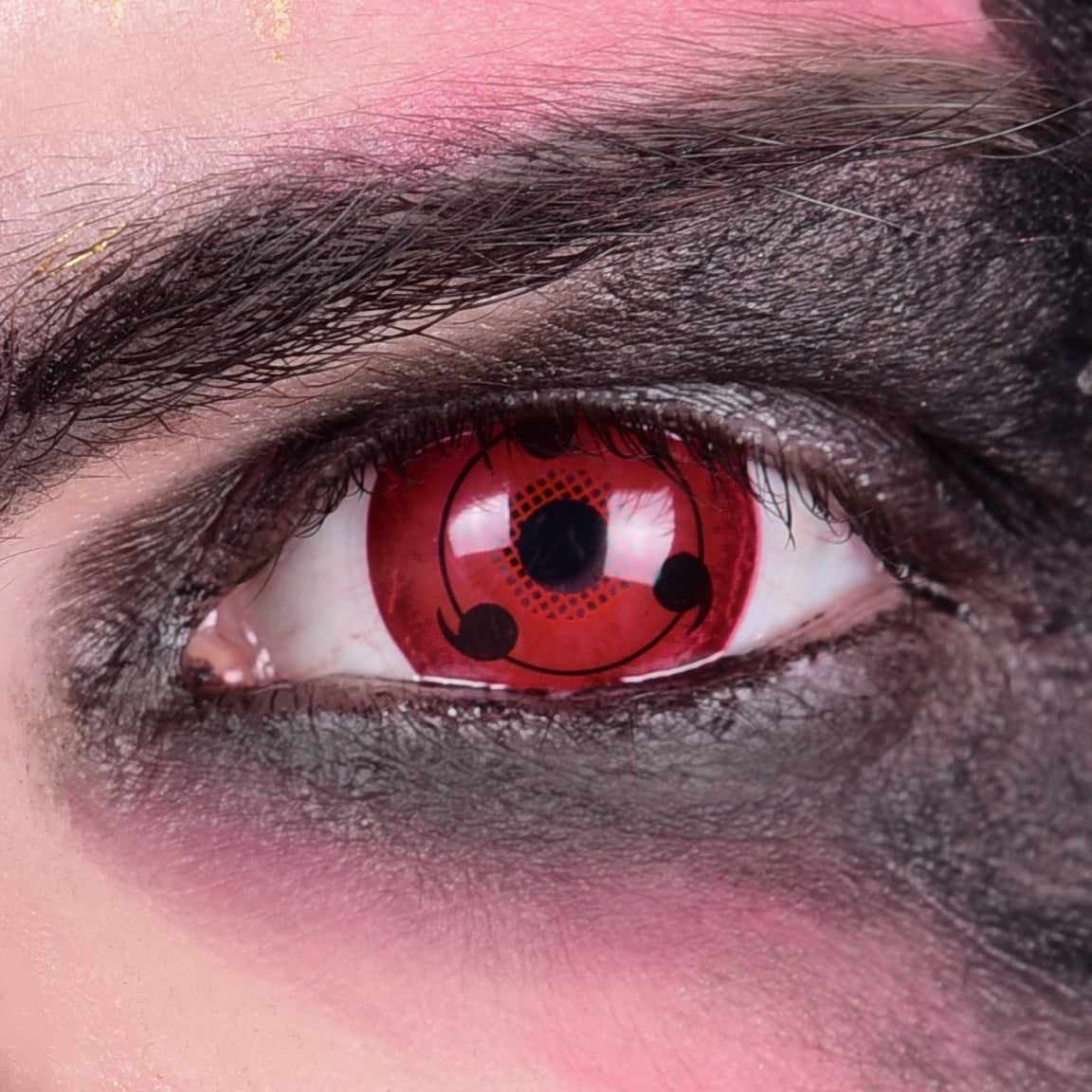 PRIMAL Sharingan lentilles rouges cosplay anime