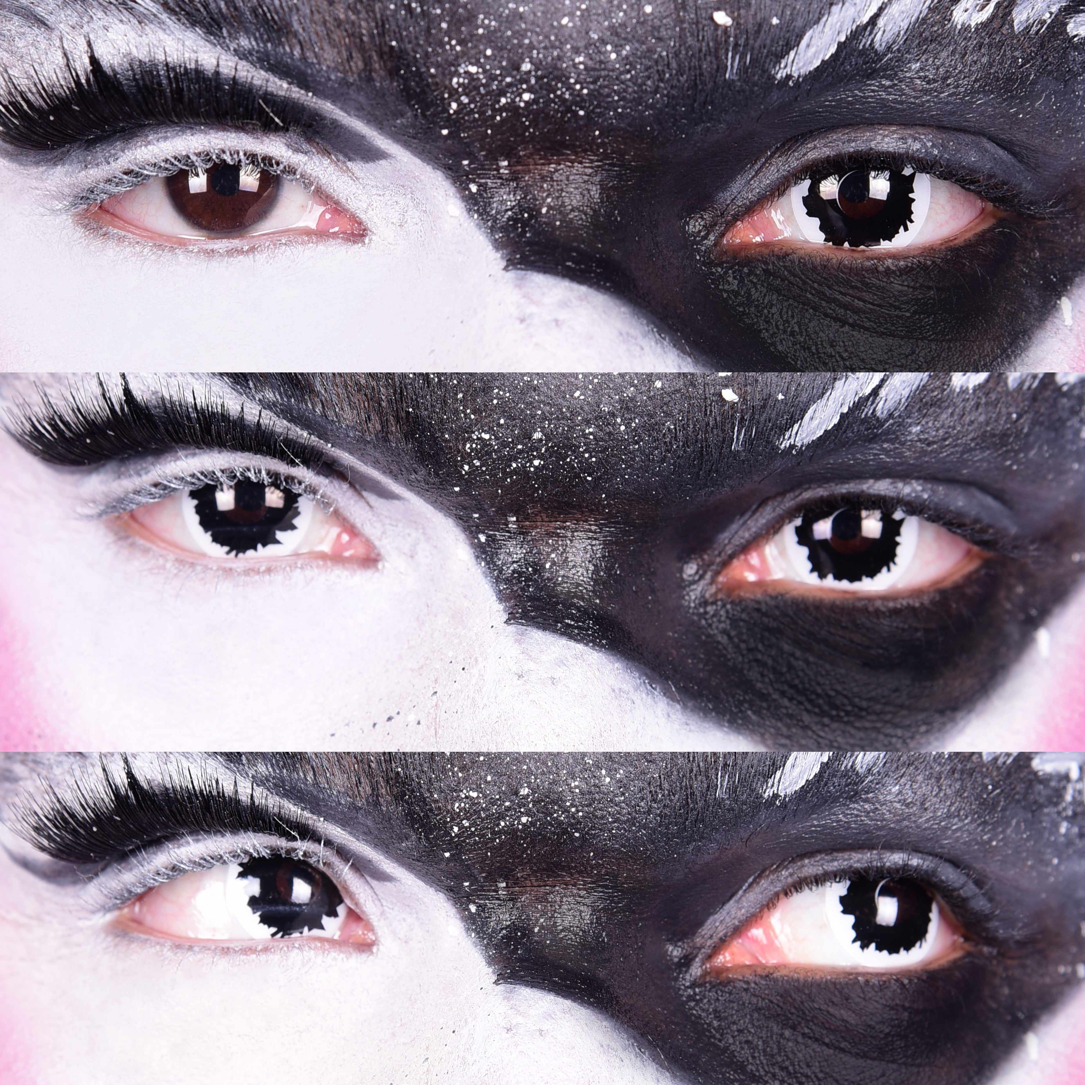 Primal White Witch lentilles couleur blanc noir opaque