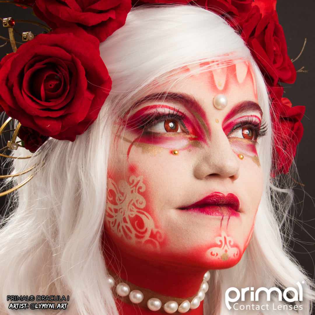 PRIMAL Dracula I lentilles de contact rouges opaques