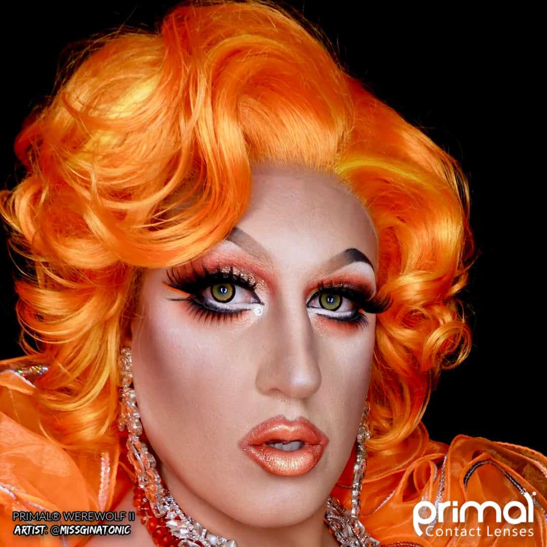 PRIMAL Werewolf II lentilles couleur orange feu loup-garou