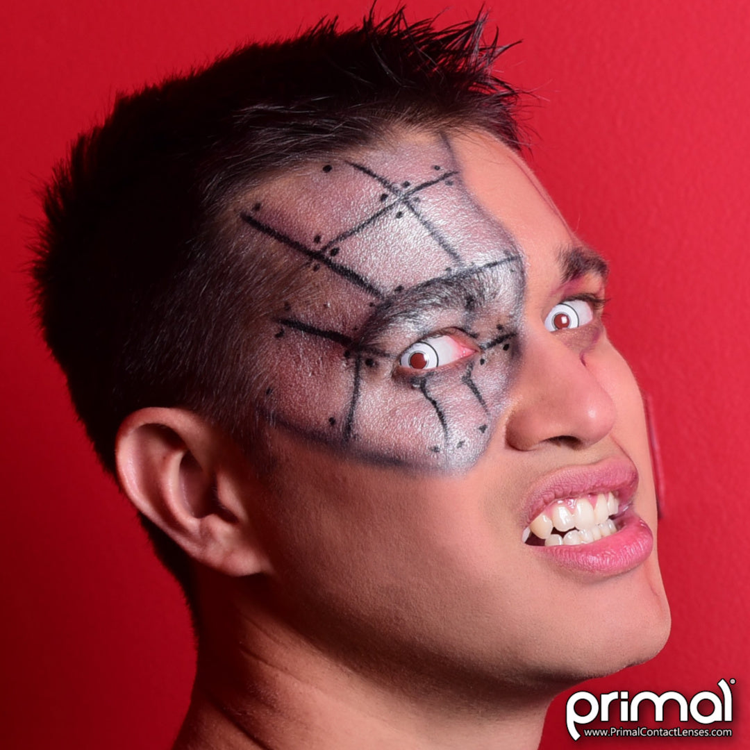 PRIMAL Terminator I lentilles couleur blanc rouge