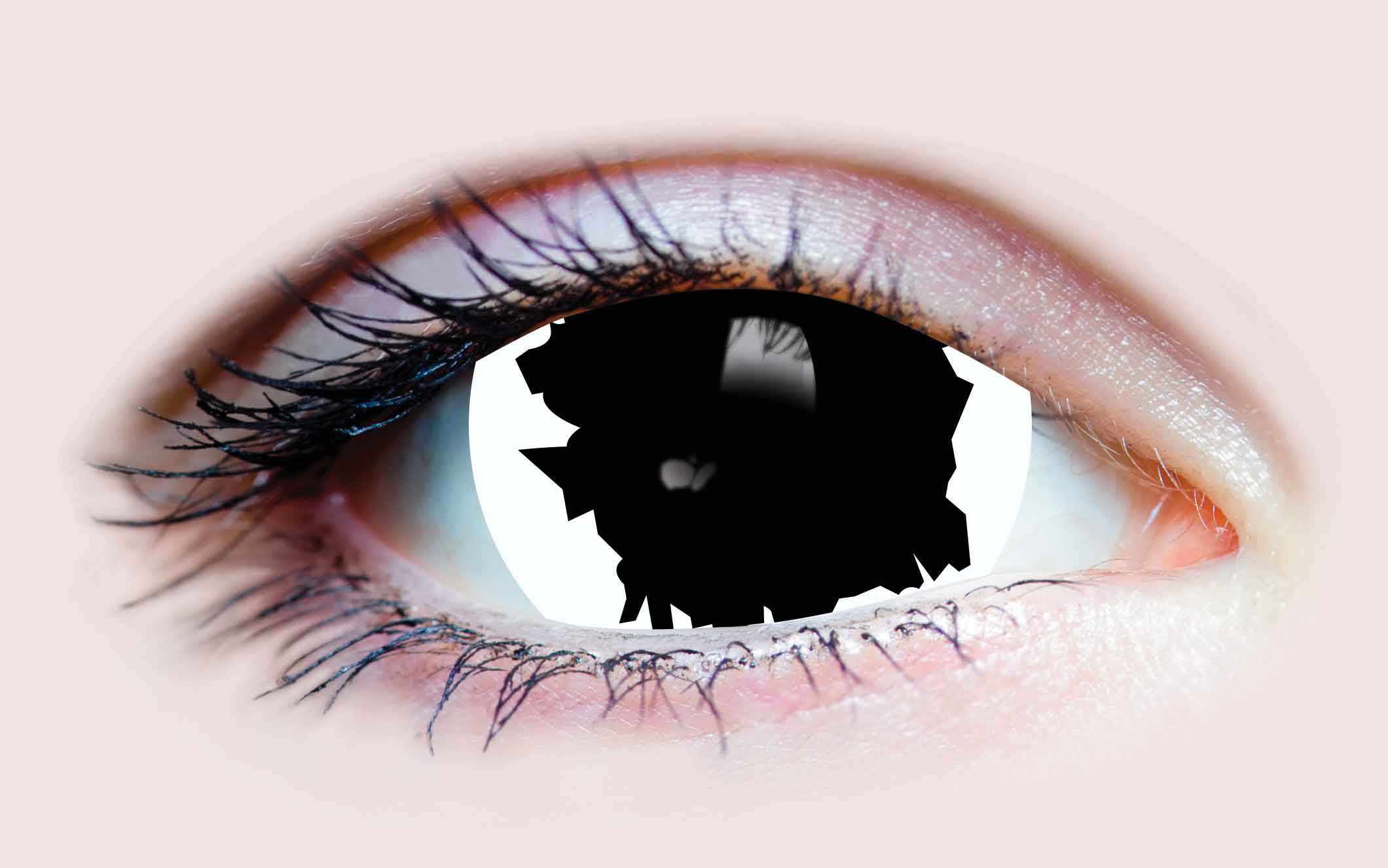 Primal White Witch lentilles couleur blanc noir opaque