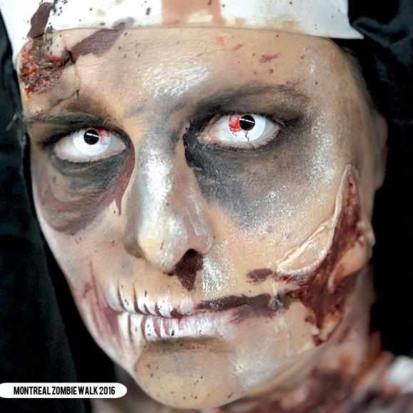 PRIMAL Undead lentilles blanches zombie cosplay
