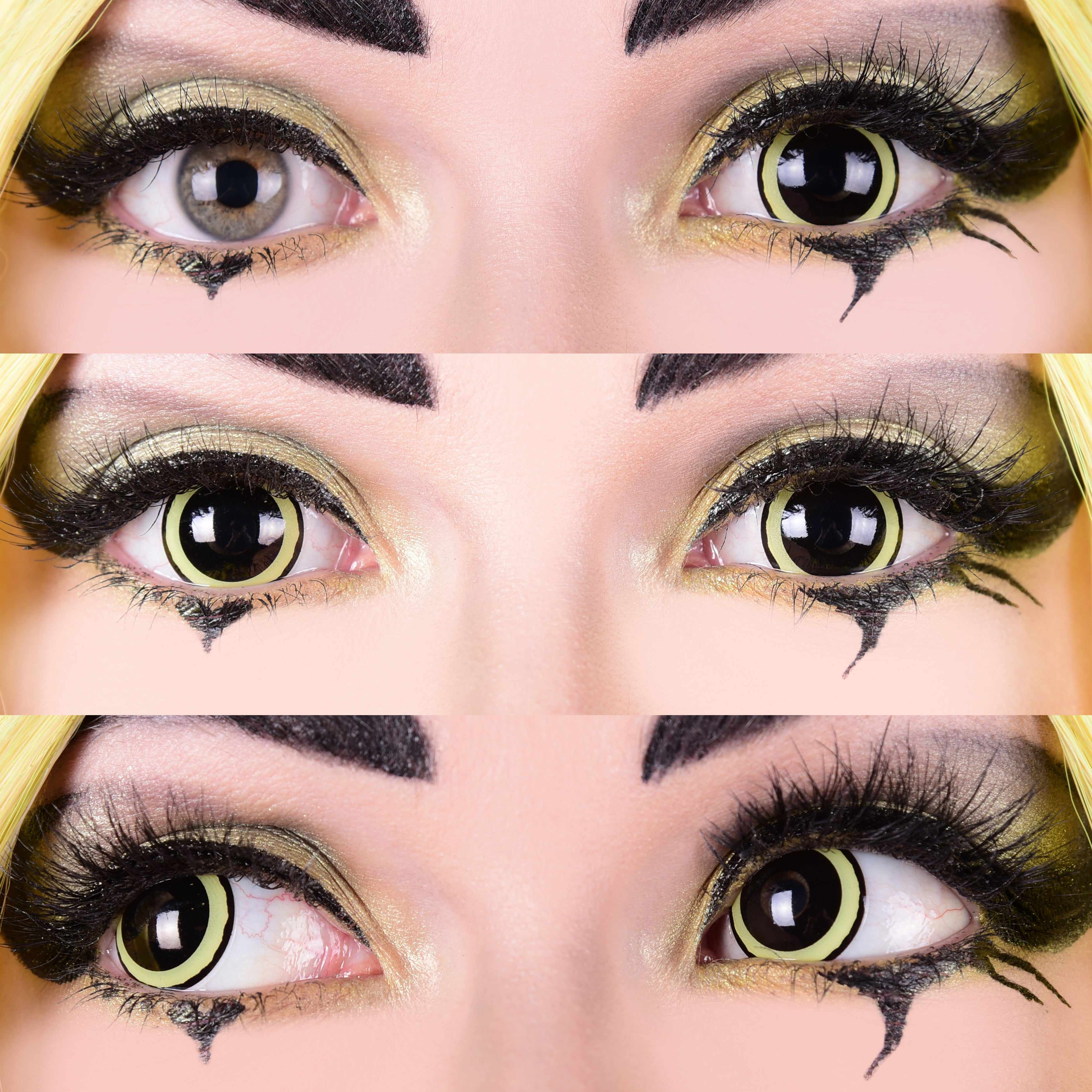 PRIMAL Acid II lentilles couleur vertes noires 15,2 mm