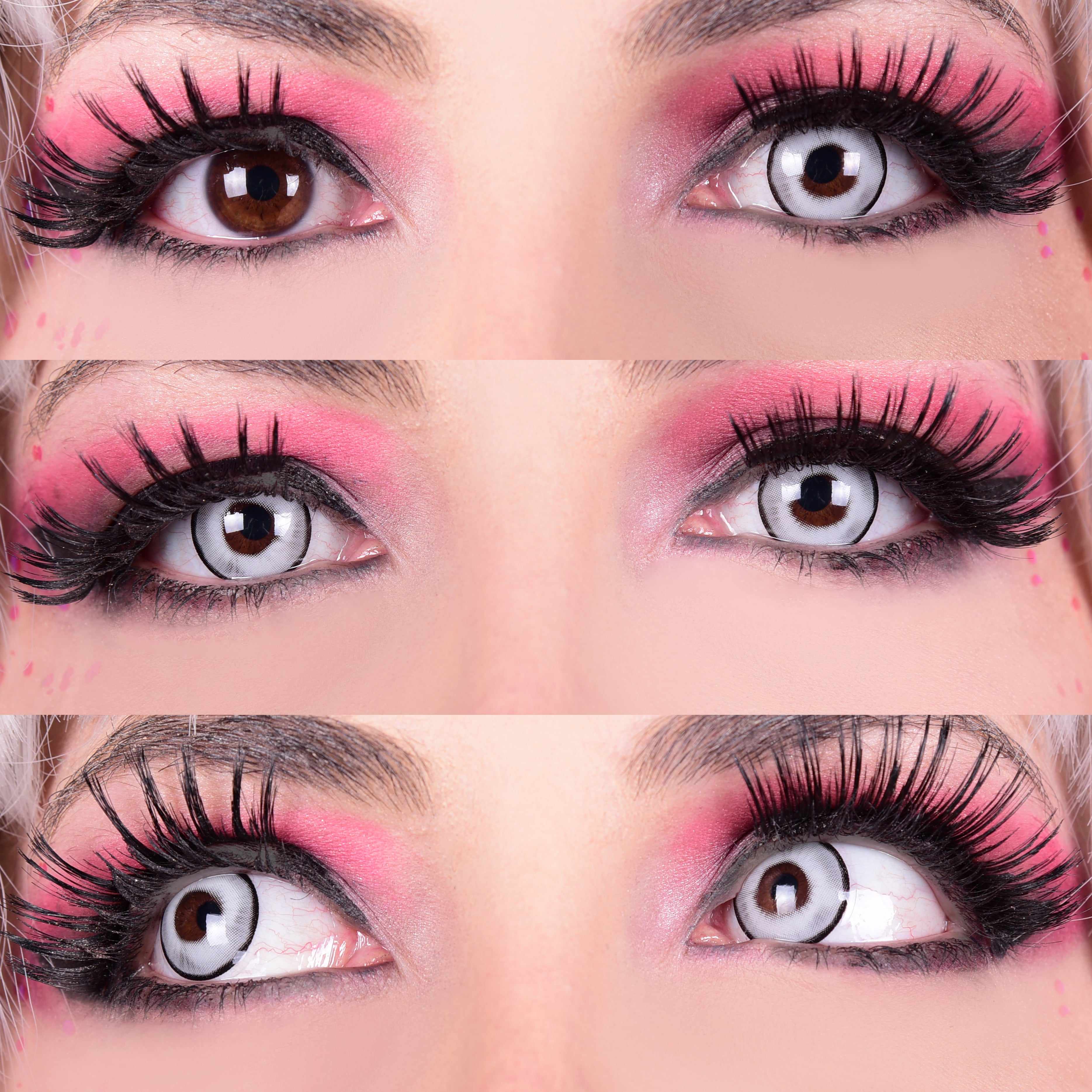 PRIMAL Ghost lentilles cosplay grises blanches opaques