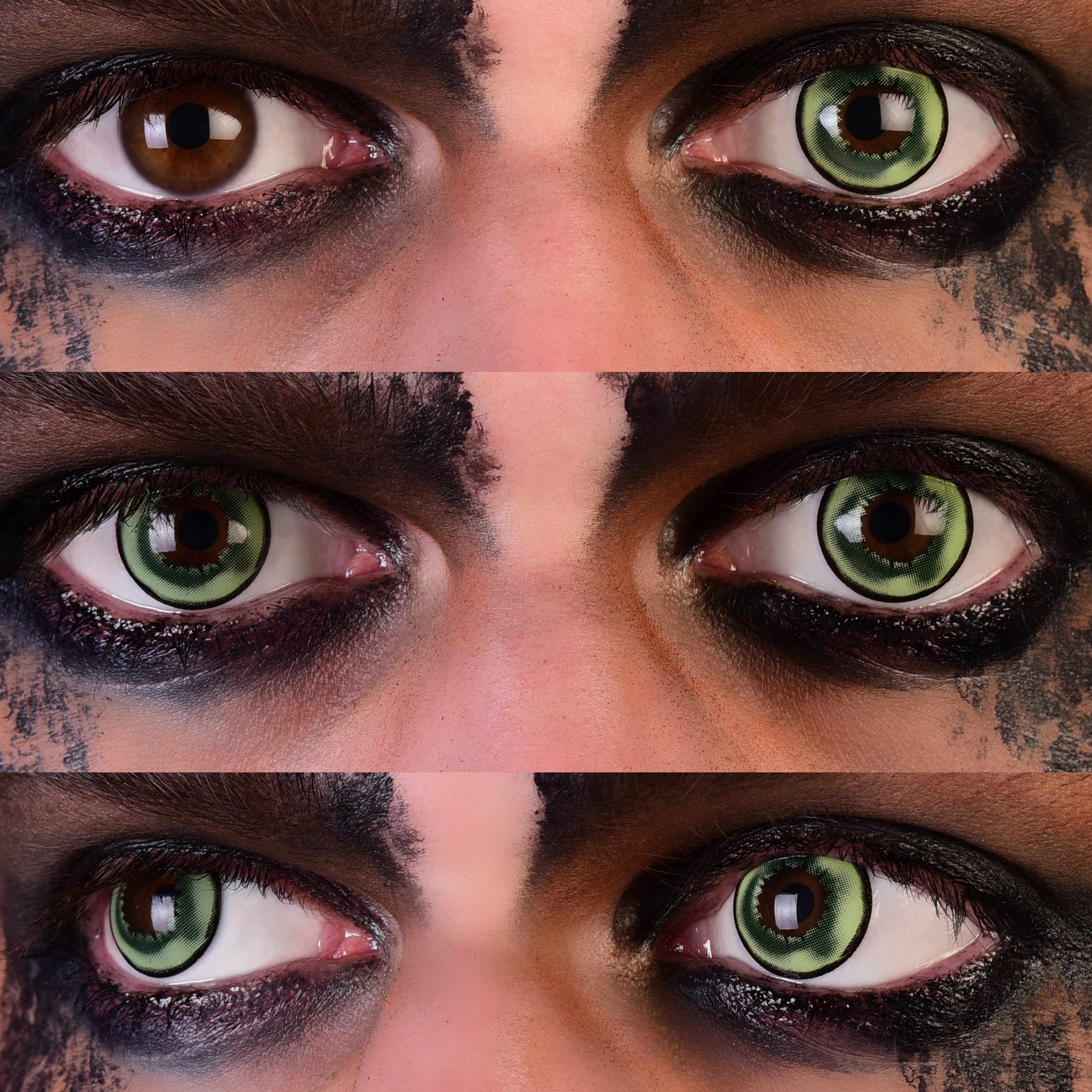 PRIMAL Lizard King lentilles vertes serpent cosplay