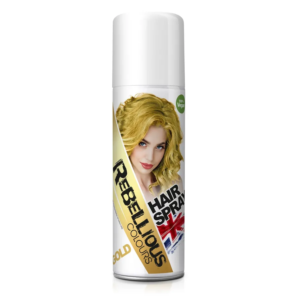 Rebellious Gold spray colorant cheveux doré lavable 125 ml