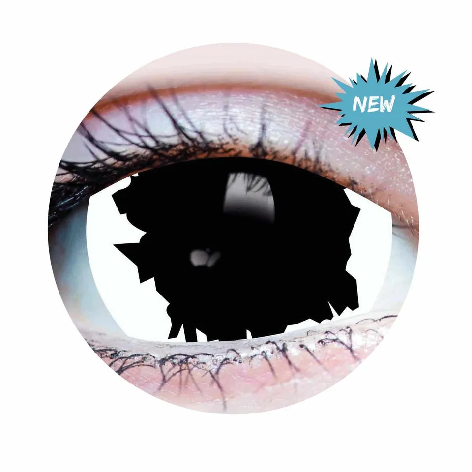 Primal White Witch lentilles couleur blanc noir opaque