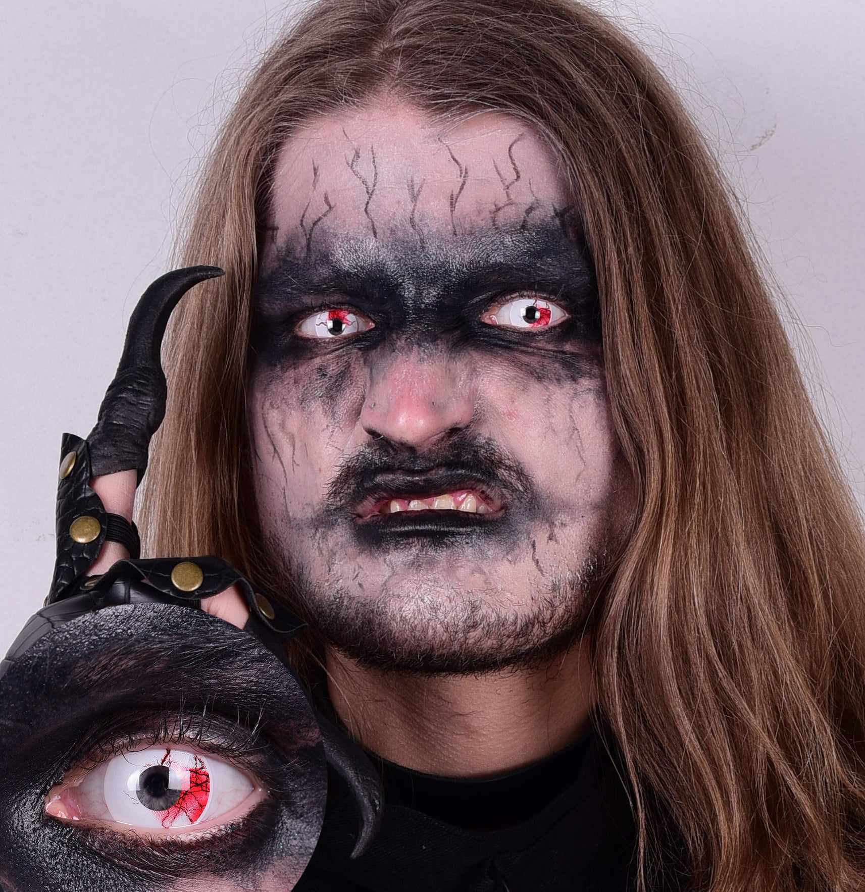 PRIMAL Undead lentilles blanches zombie cosplay