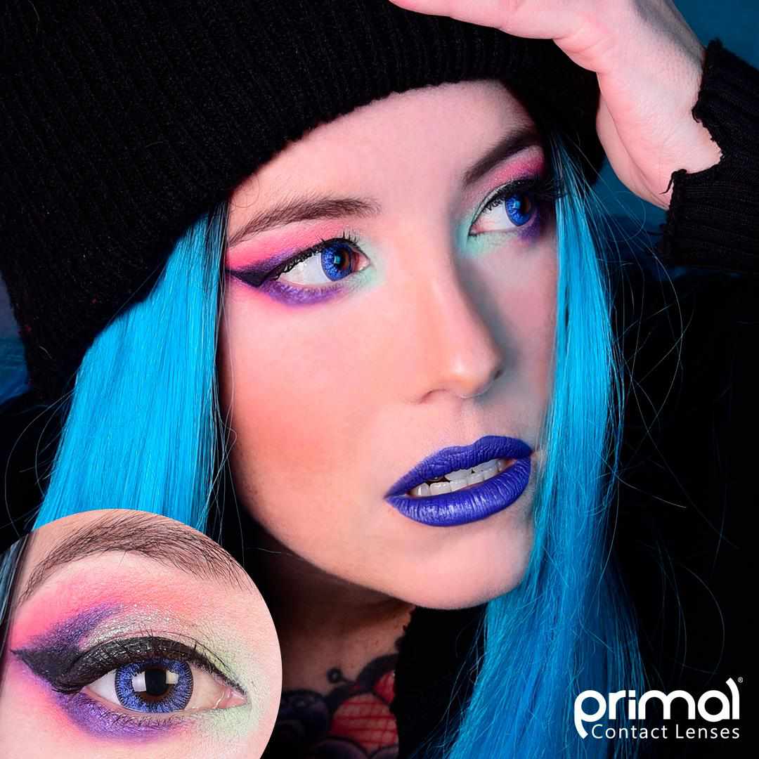 PRIMAL Moonlight Azure lentilles bleues 14 mm