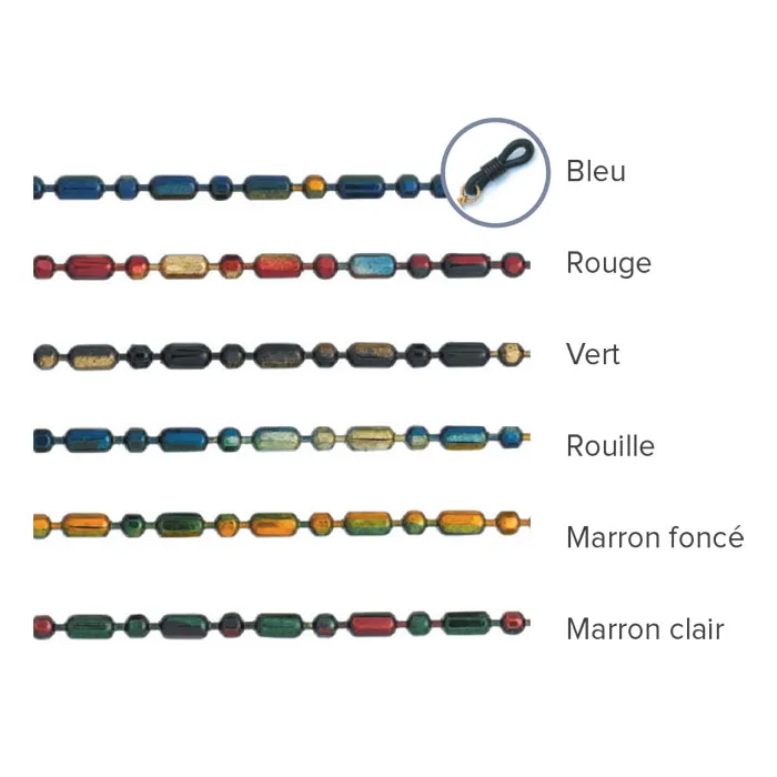 JHB Réf 229 chaînettes métal couleur cylindre