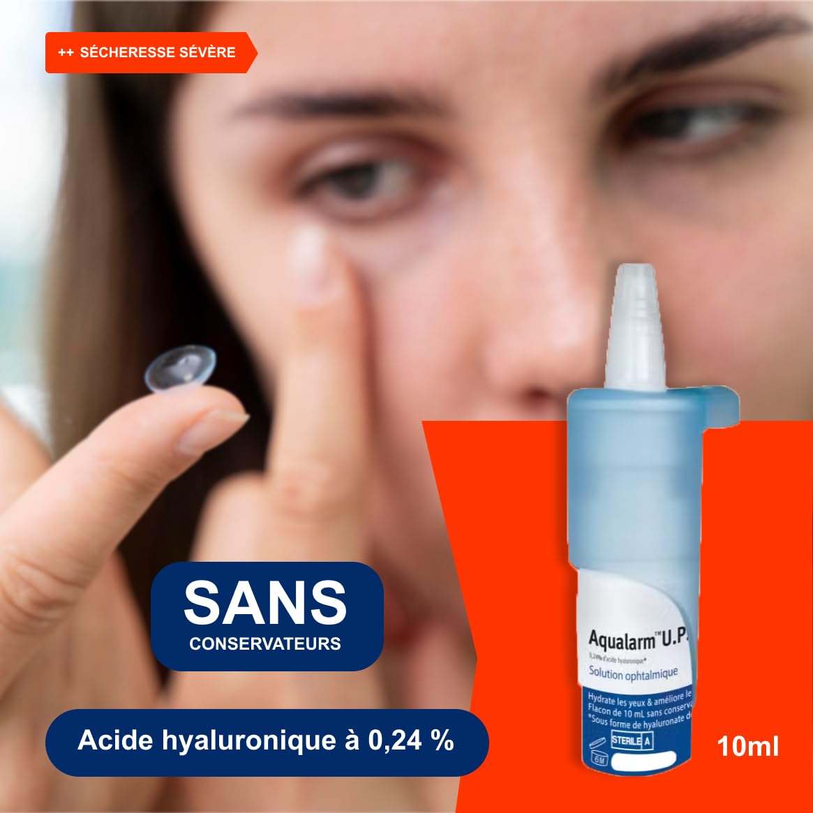 Aqualarm U.P. Intensive gouttes yeux secs 2x10ml hyaluronique