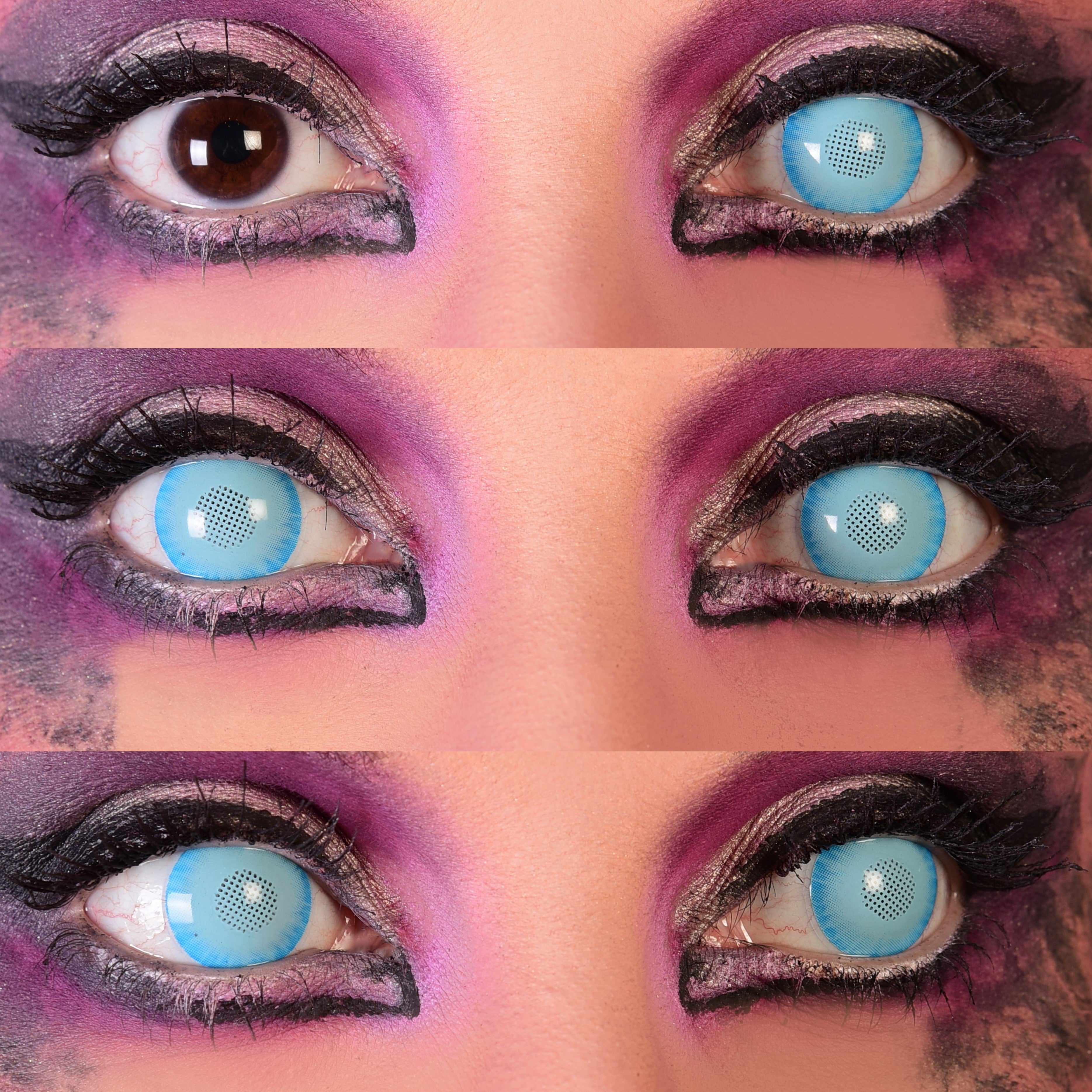 PRIMAL Saiyan Blue lentilles de couleur bleu cosplay