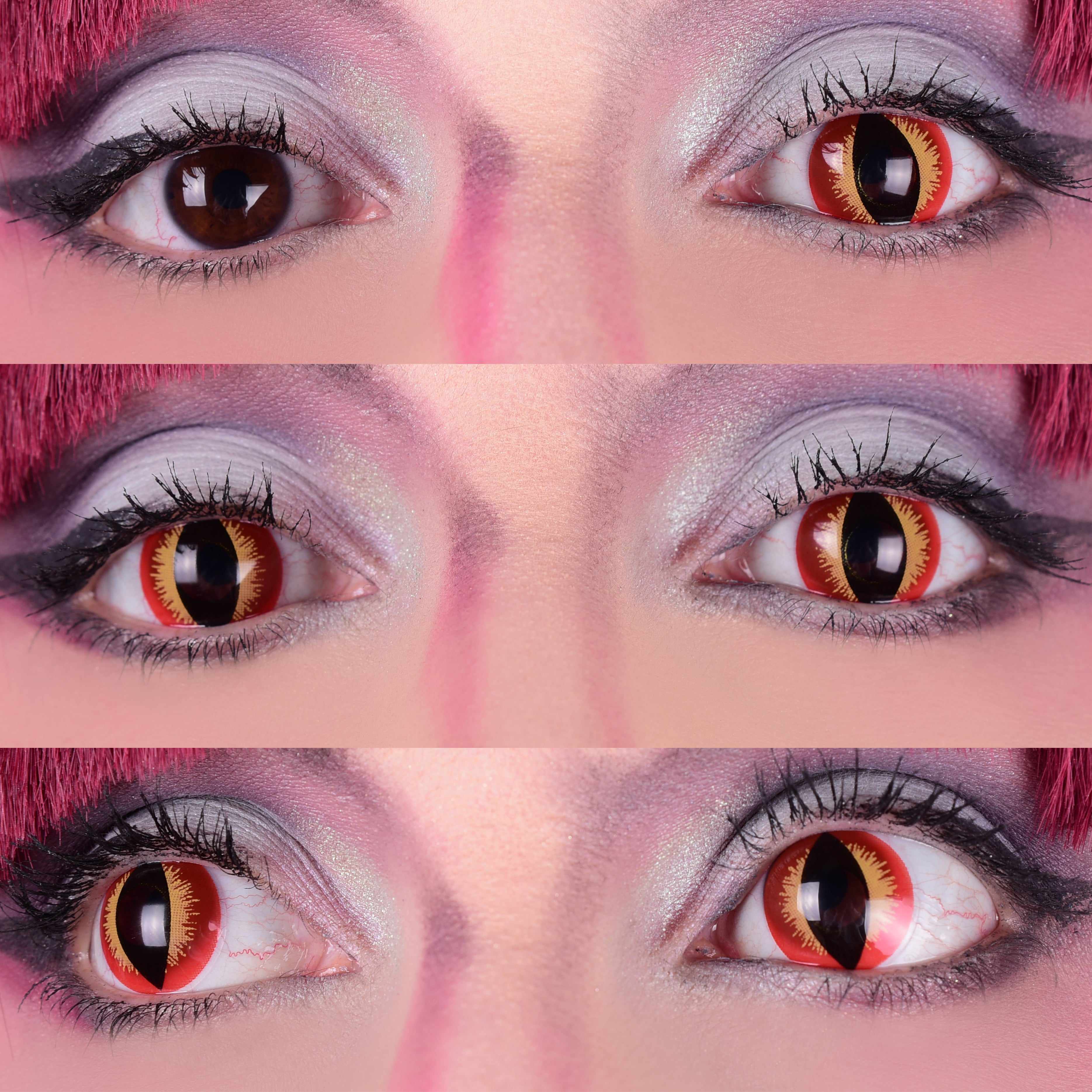 Primal Dragon Red Reptile lentilles couleur rouge dragon