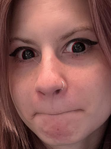PRIMAL Hellraiser I lentilles de contact noires anneau rouge