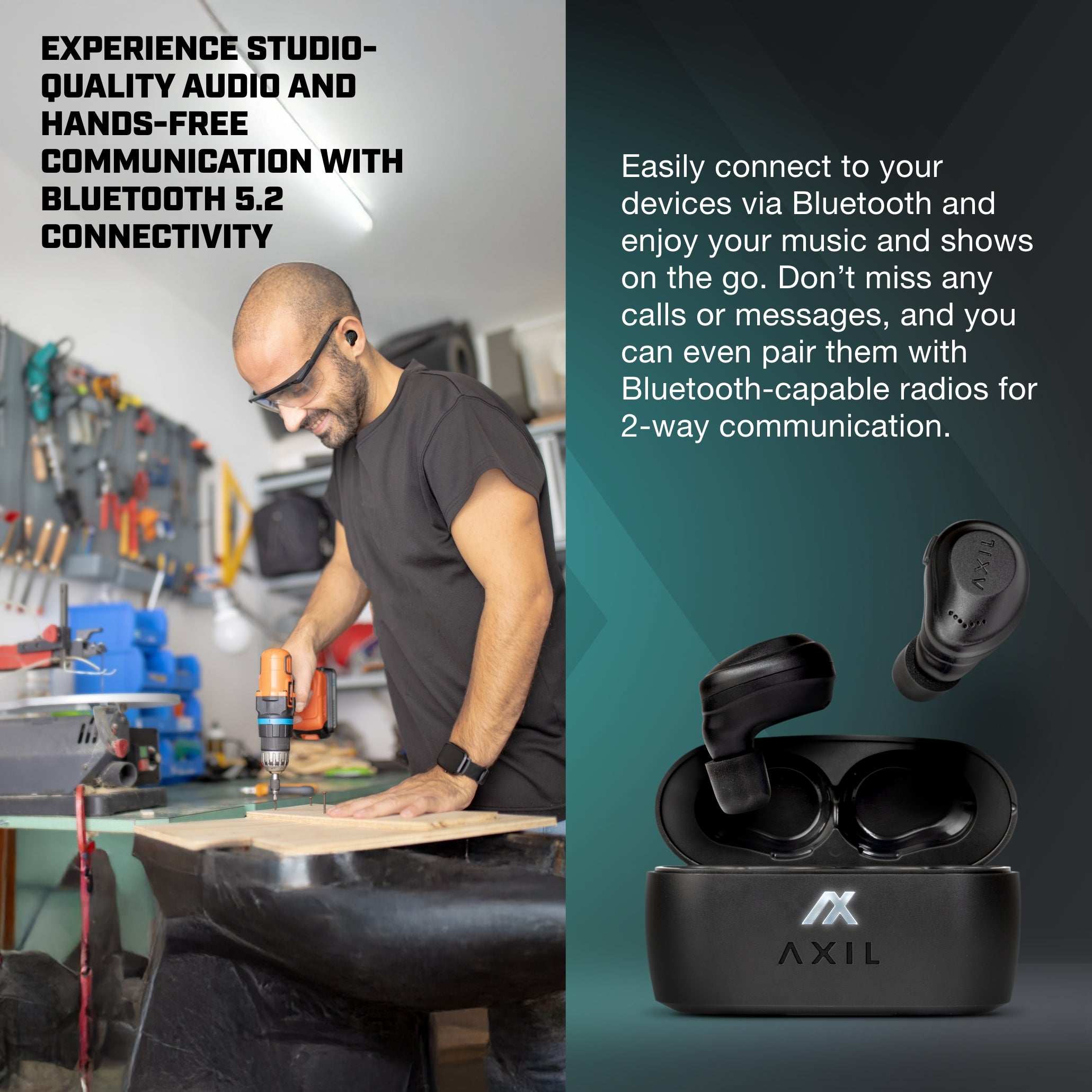 AXIL Xcor Pro SE écouteurs anti-bruit Bluetooth 26 dB