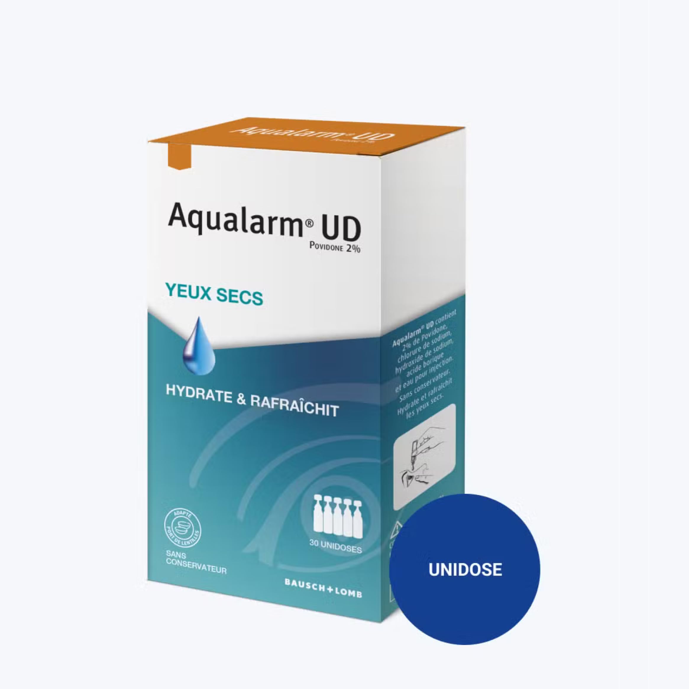 Aqualarm UD unidoses yeux secs 30x0,5ml sans conservateur