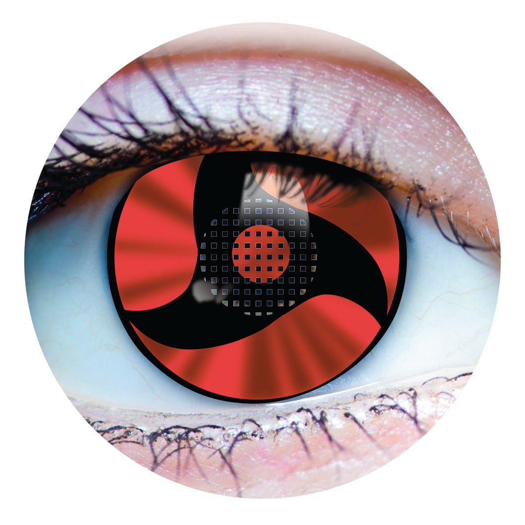 PRIMAL Itachi Uchiha Mangekyou lentilles cosplay rouges
